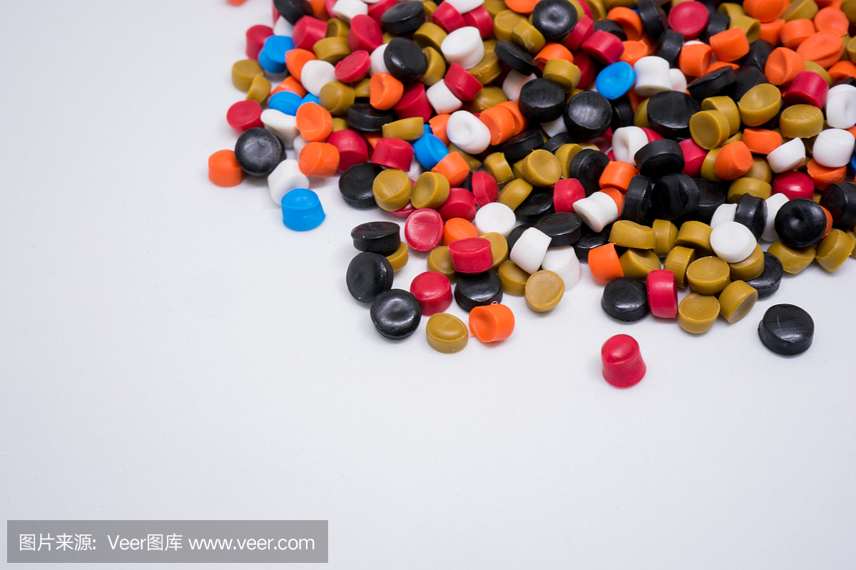 塑料颗粒混合。